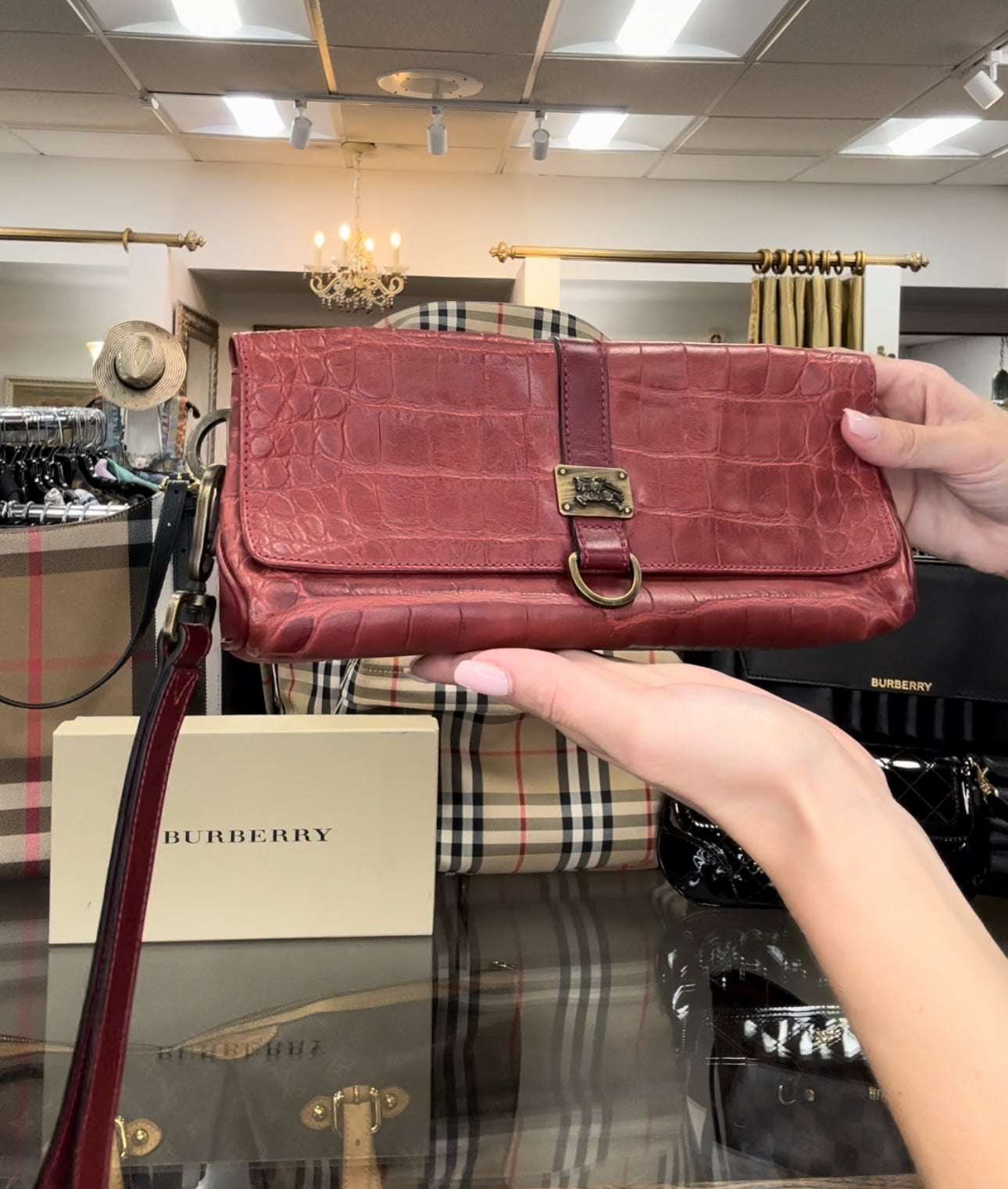 Burberry Wristlet Past Present Boutique