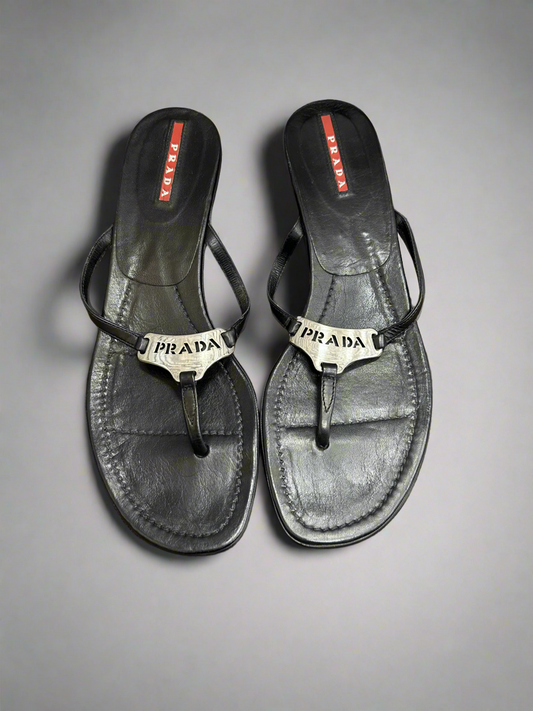 Prada kitten heel thong Sandal