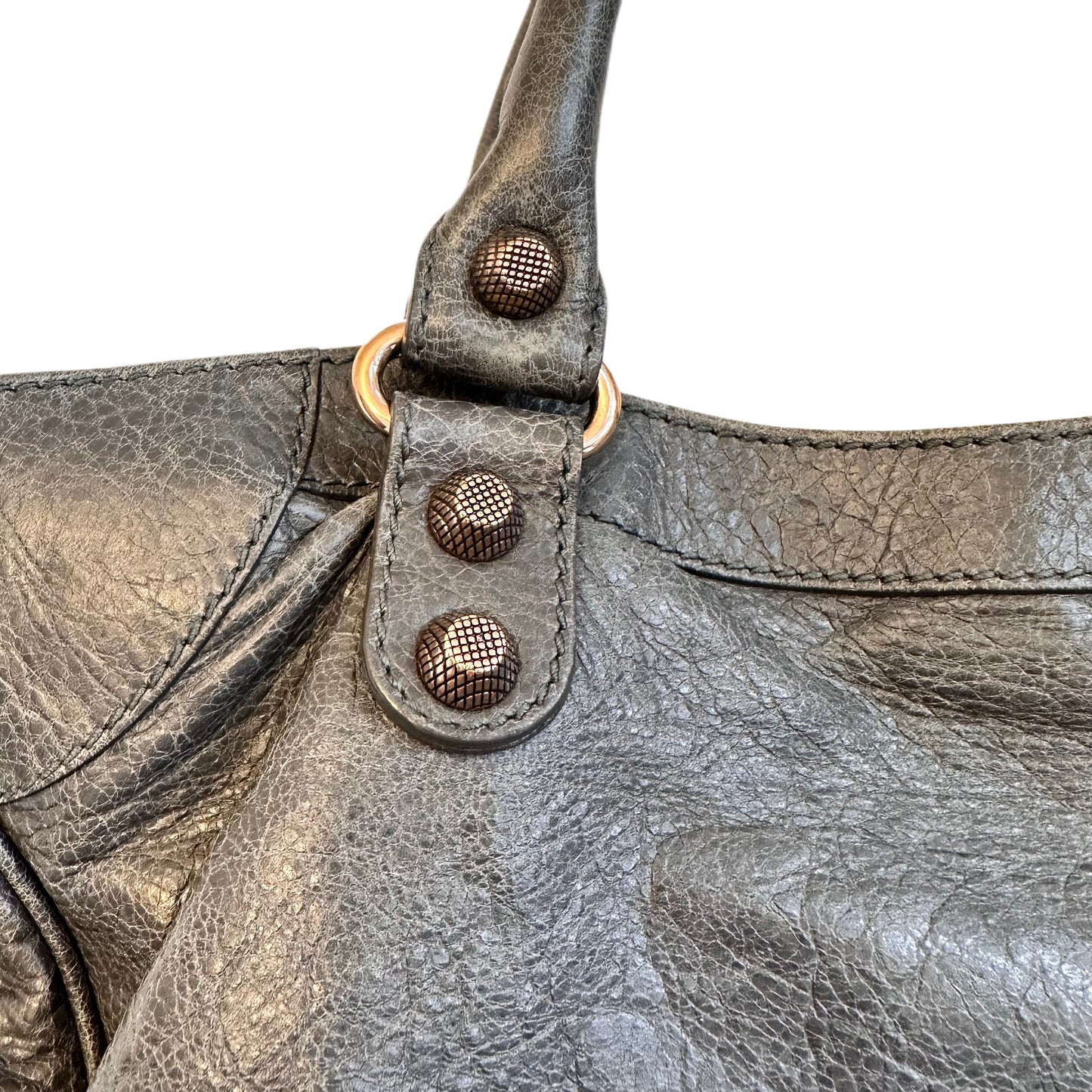 BALENCIAGA Medium Leather Moto Bag