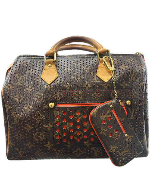LOUIS VUITTON Perforated Speedy 30 and Perforated Key Pouch
