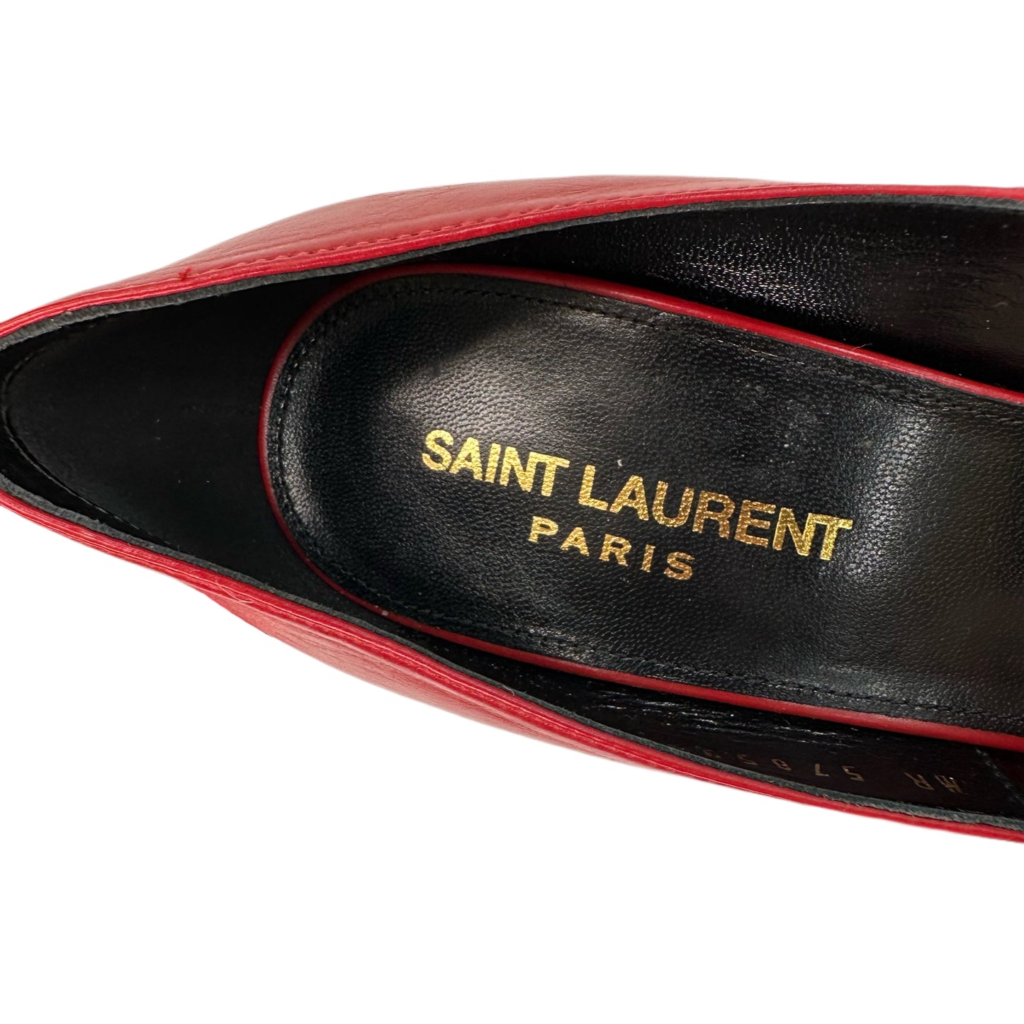 SAINT LAURENT “Kiki 100” Red Pump 38.5