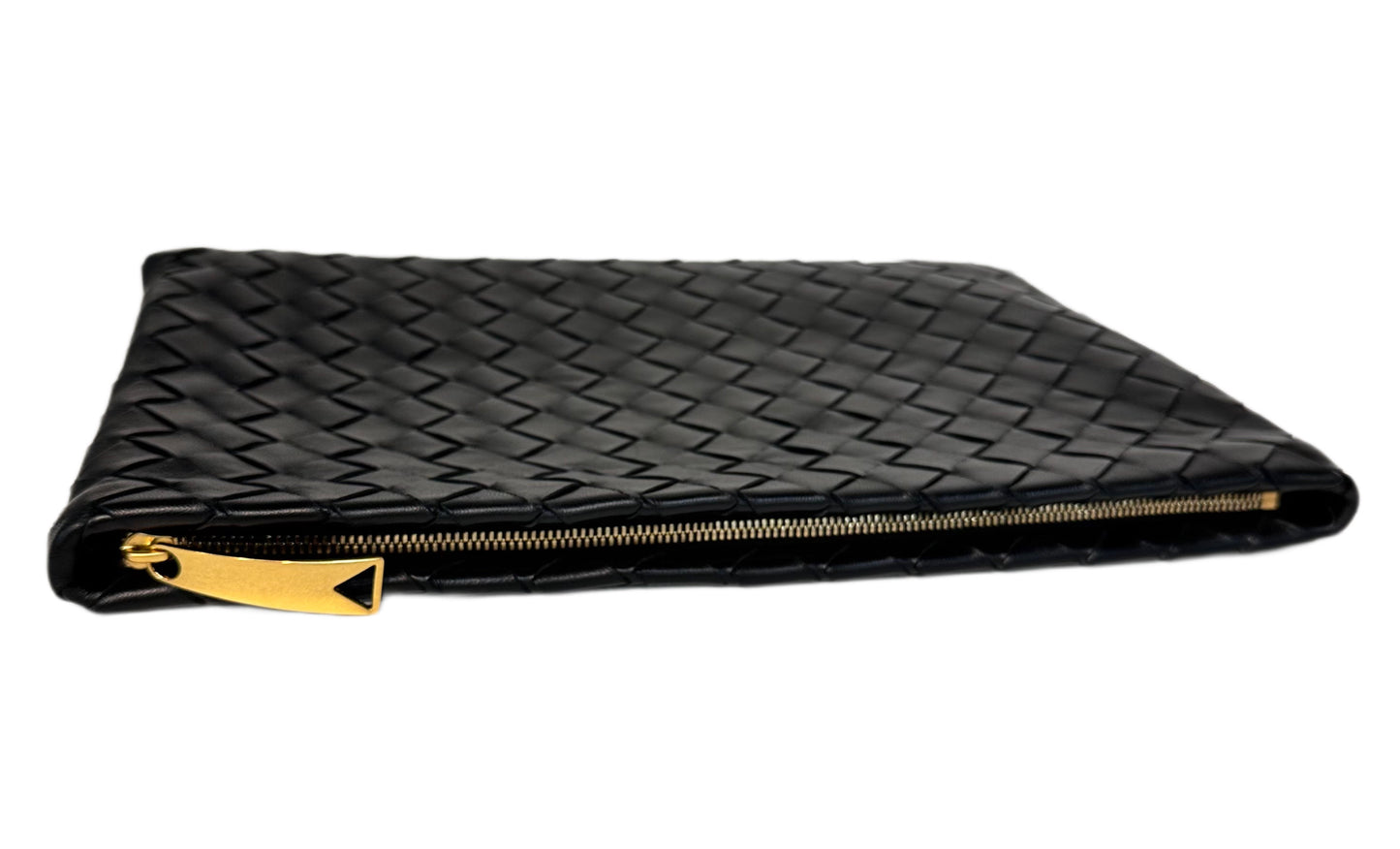 BOTTEGA VENETA Black Woven Clutch