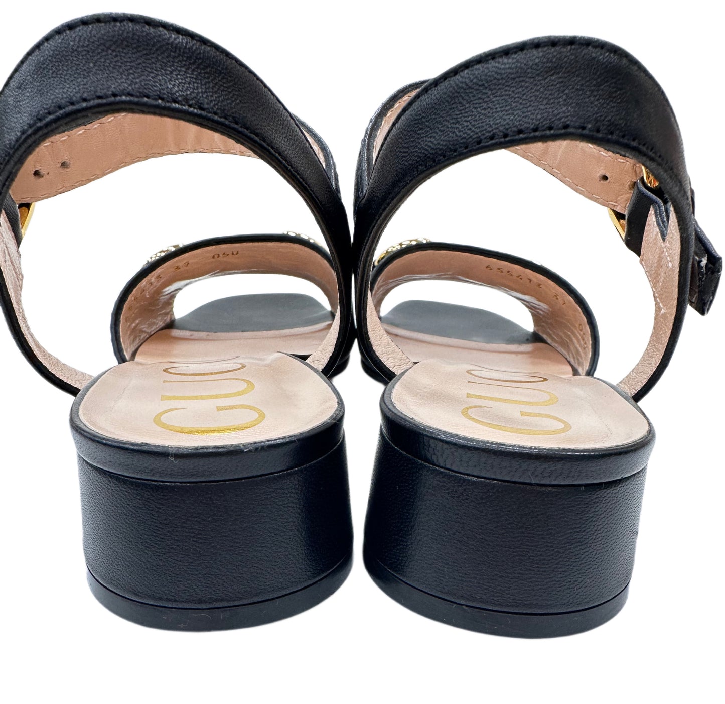 GUCCI Horsebit Leather Sandal, Size 37