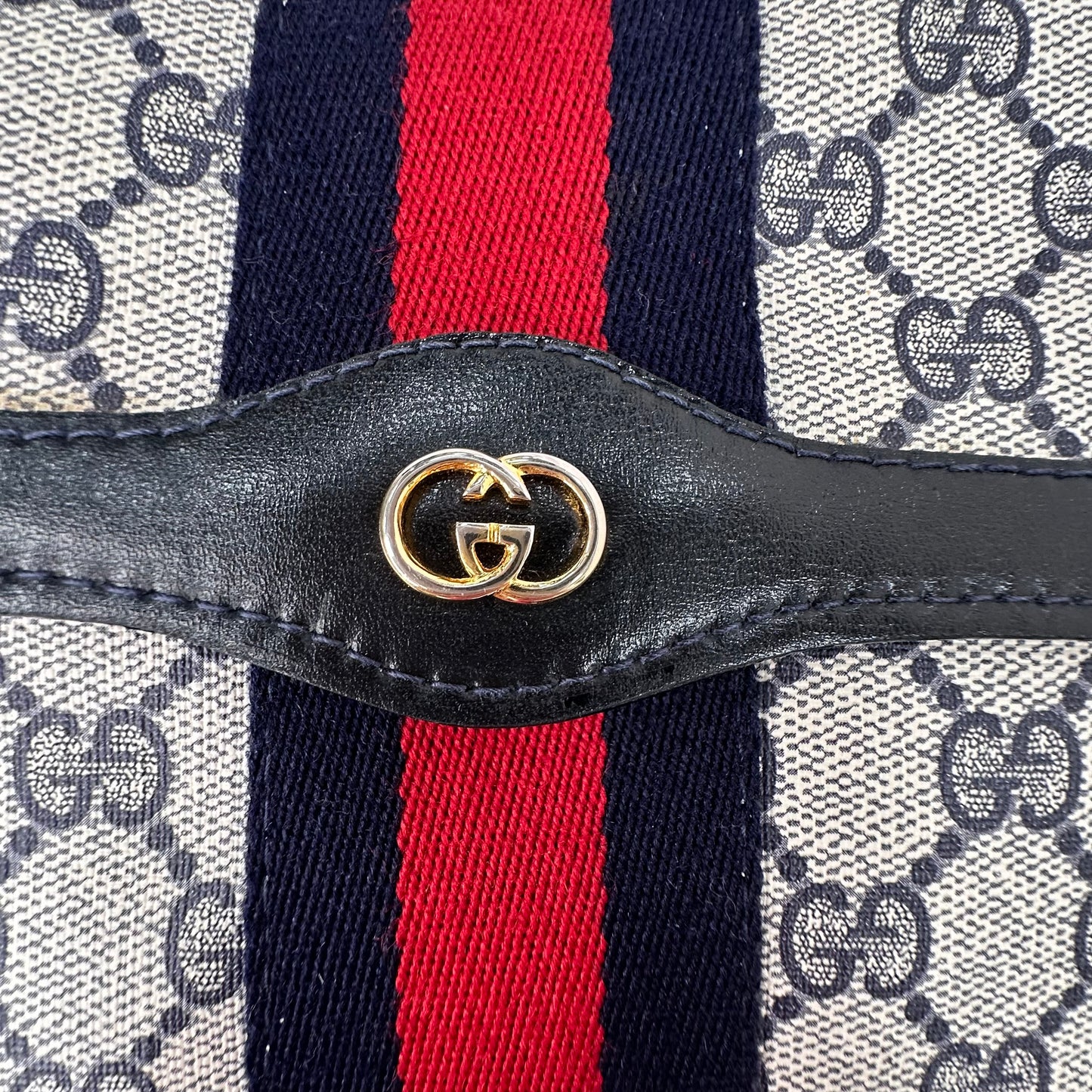 GUCCI Coated Canvas Clutch/Cosmetic Bag