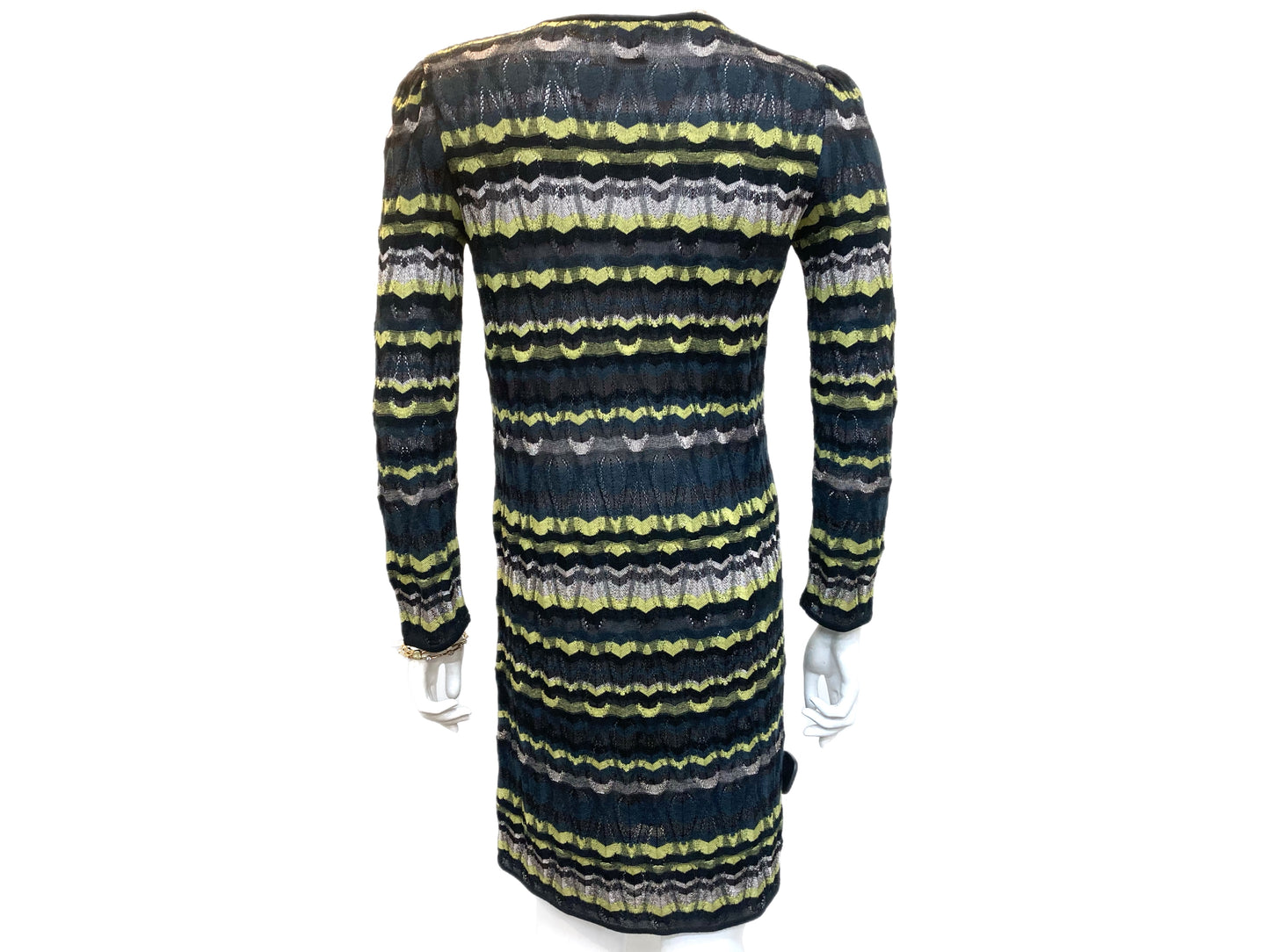 MISSONI Long Sleeve Knit Dress Multi-Color Size 6