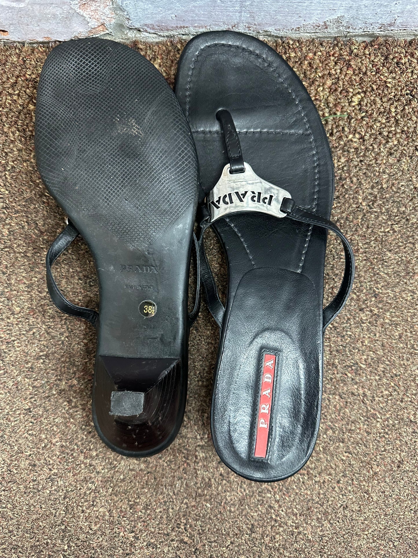 Prada kitten heel thong Sandal