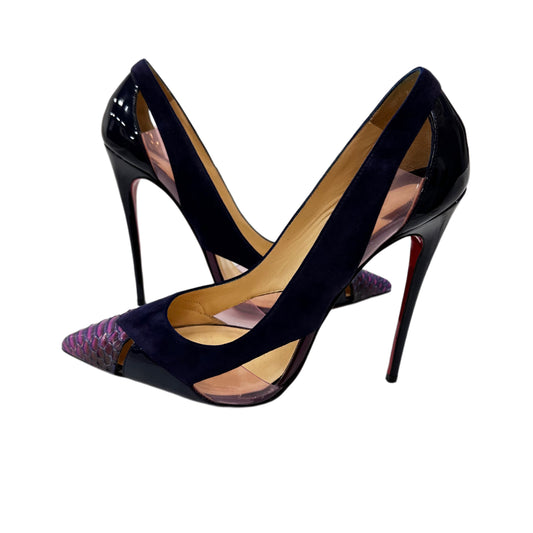 CHRISTIAN LOUBOUTIN Suede/Snakeskin Pump Size 39