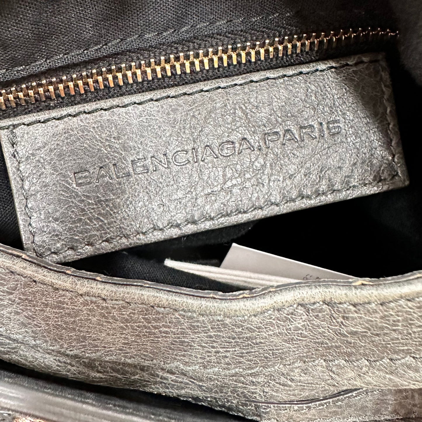 BALENCIAGA Medium Leather Moto Bag