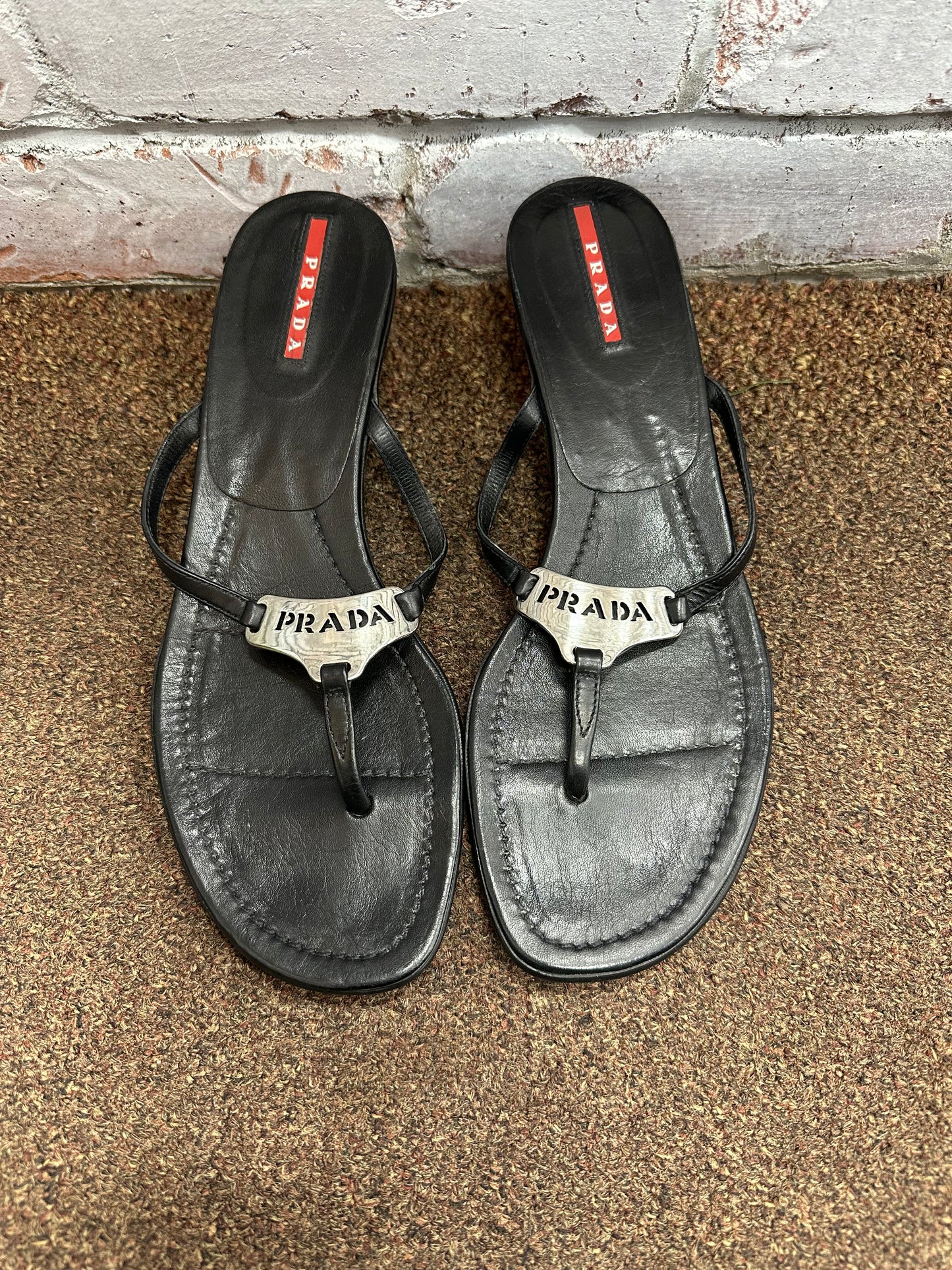 Prada kitten heel thong Sandal