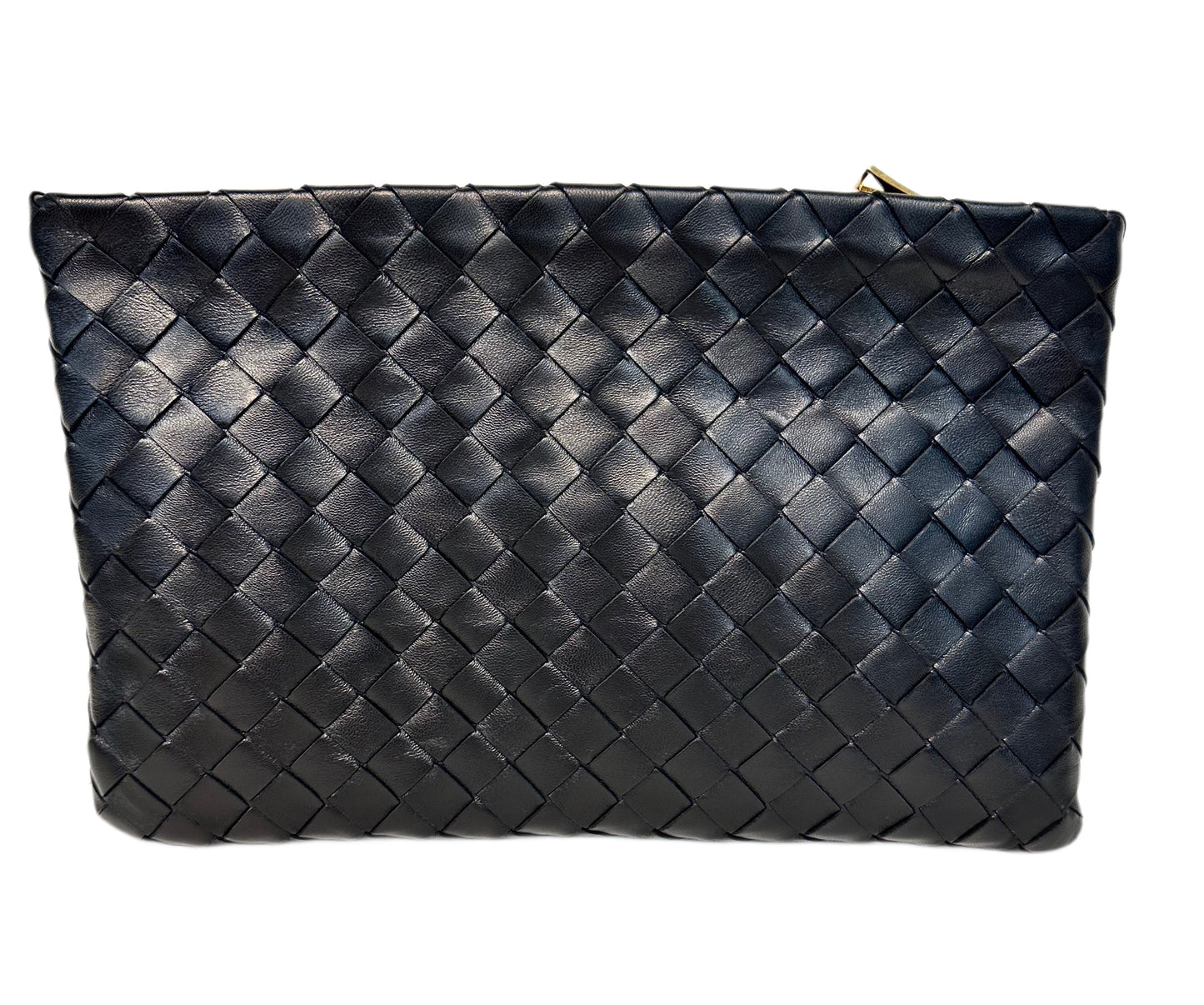 BOTTEGA VENETA Black Woven Clutch