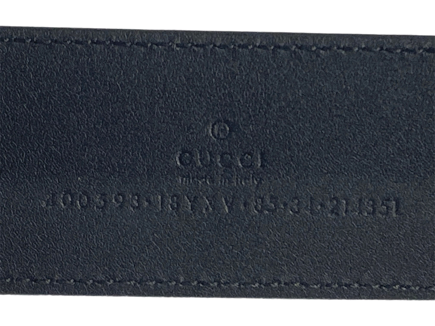 GUCCI Leather Double GG Belt Black