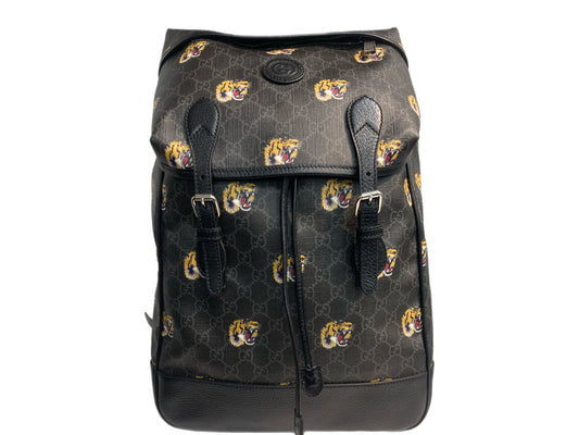 GUCCI Tiger GG Supreme Backpack Black