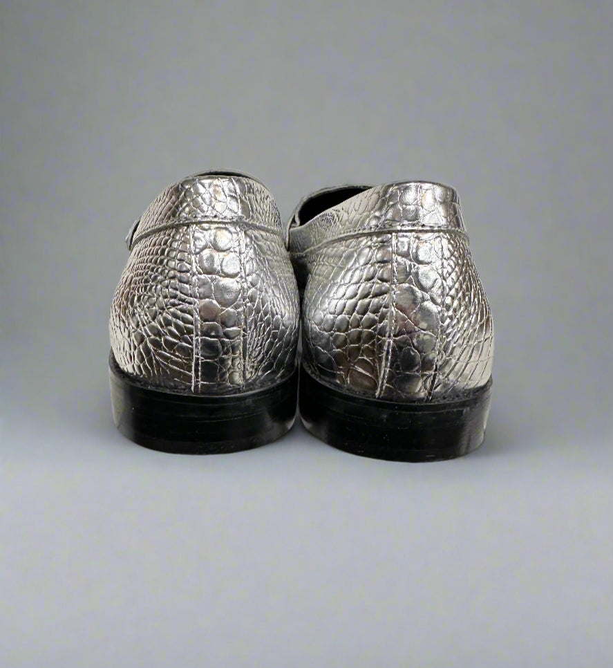 MARC FISHER Silver Loafers