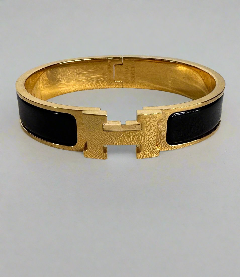 HERMÈS Gold Plated Clic H Bracelet