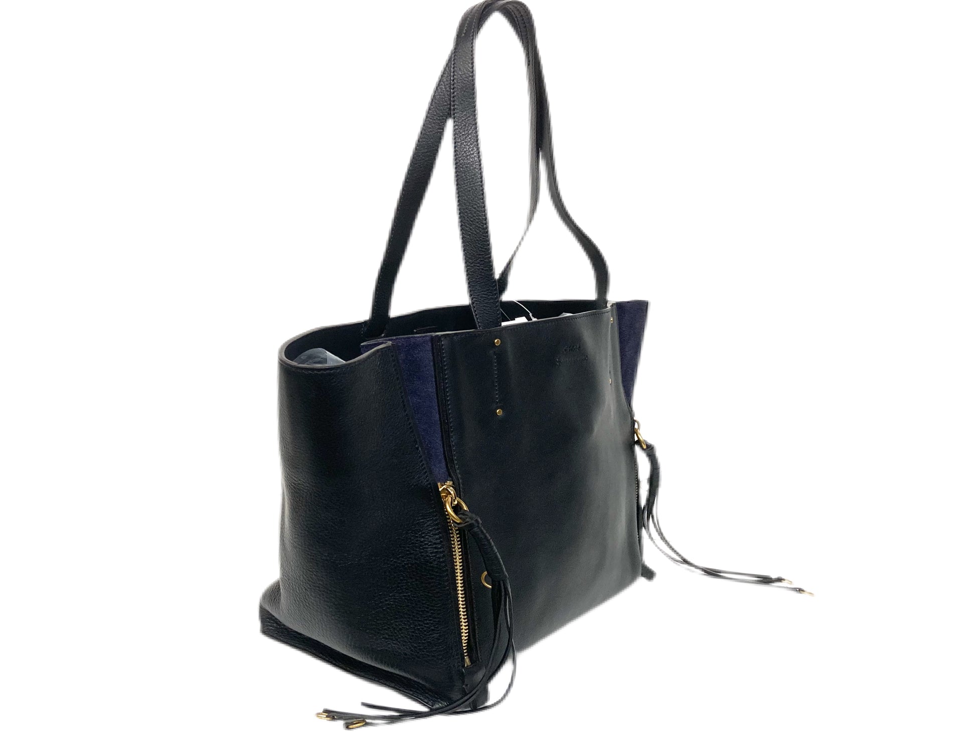 Medium milo calfskin sales leather tote