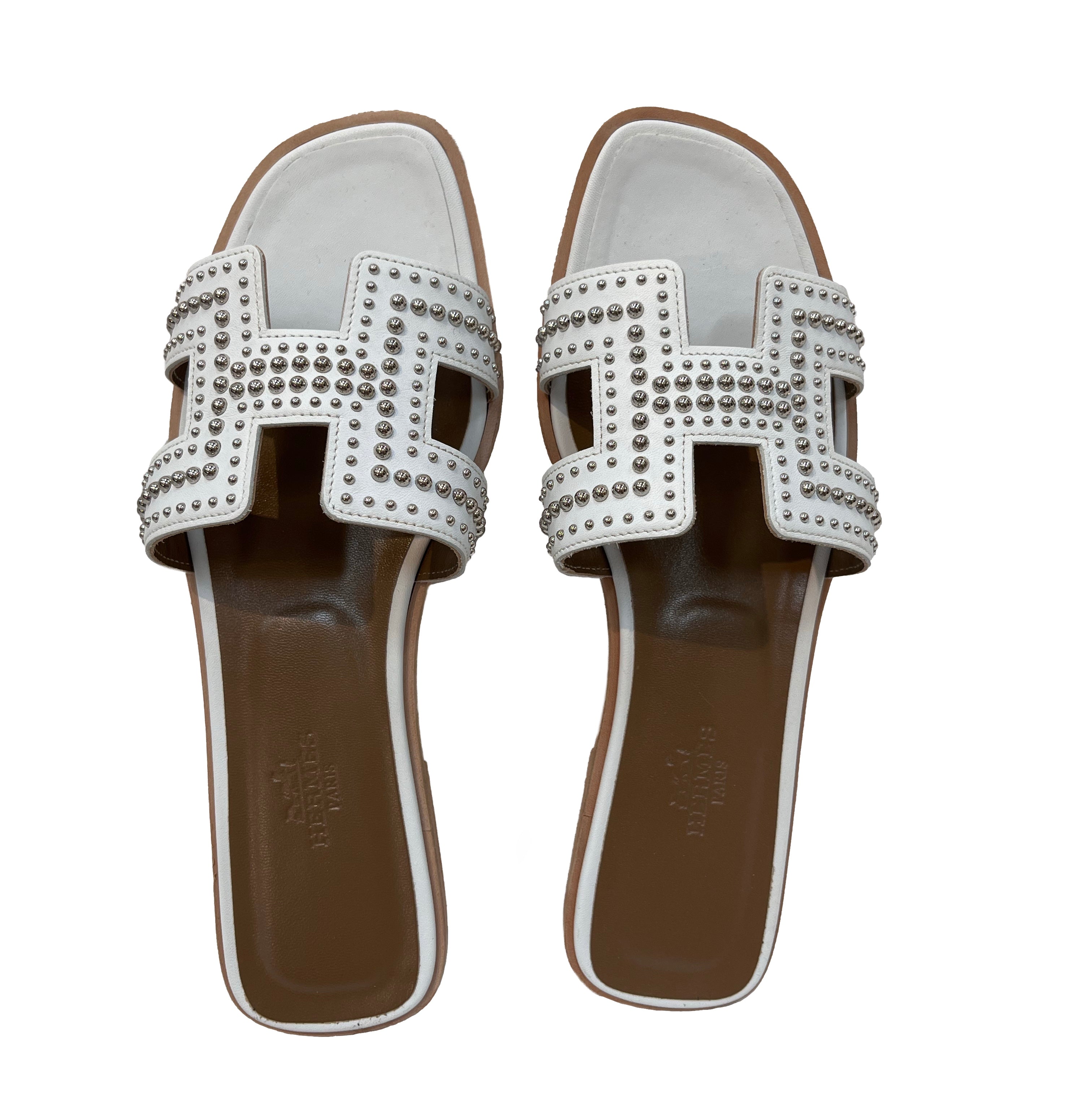 Hermes studded sandals best sale