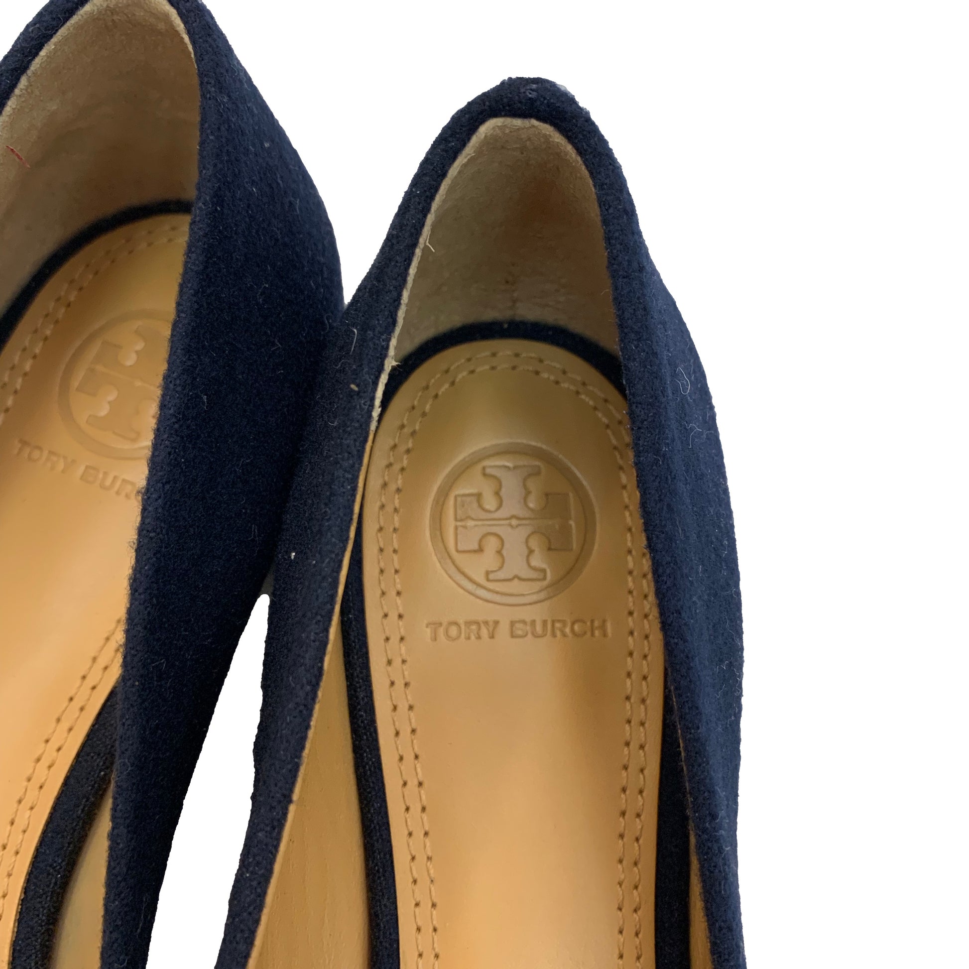 Tory burch navy outlet flats