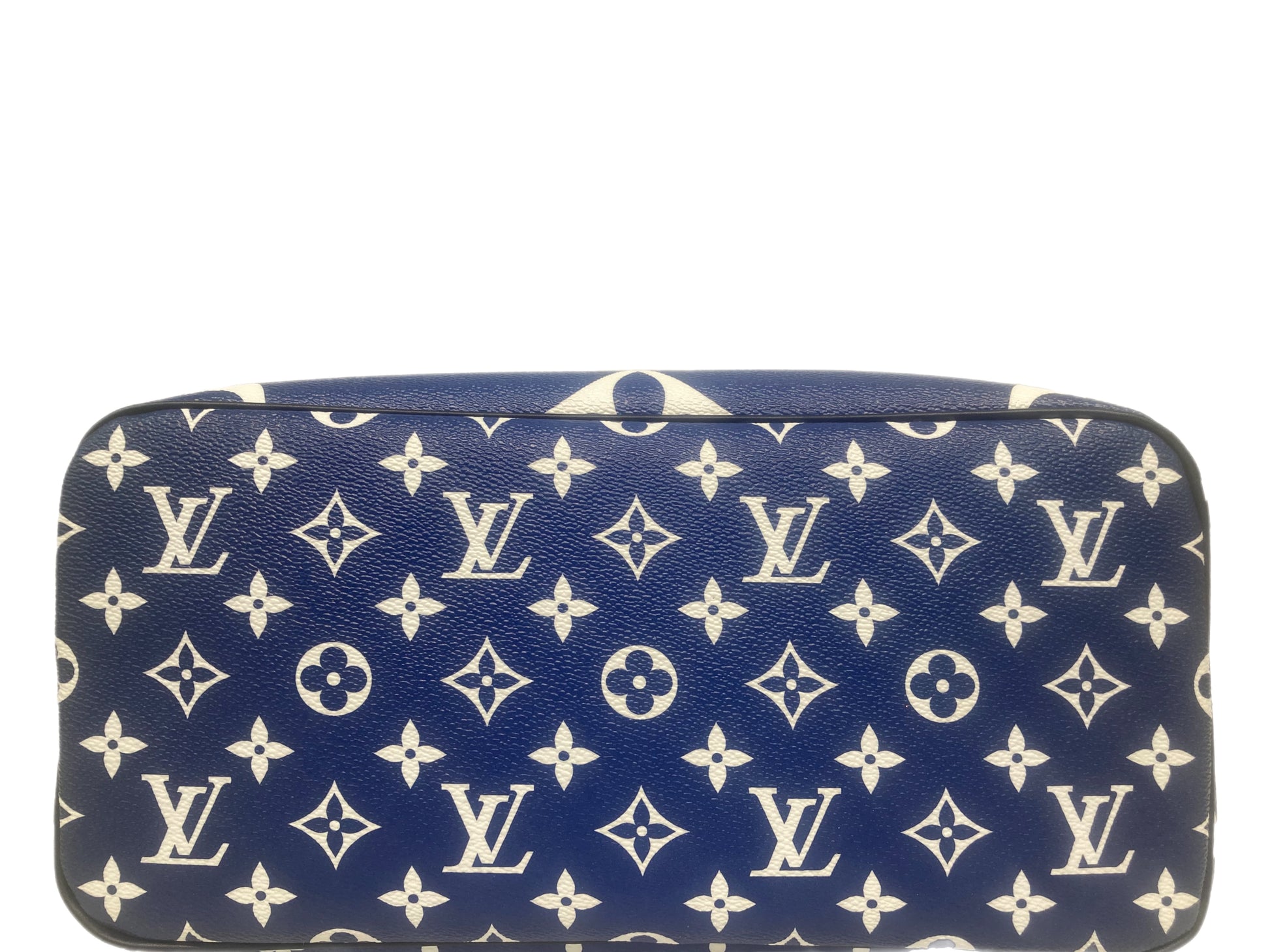 Louis+Vuitton+Neverfull+Tote+MM+Blue+Canvas for sale online