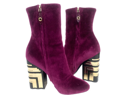 LOUIS VUITTON Velour Monumenta Boots Fuchsia Size 37