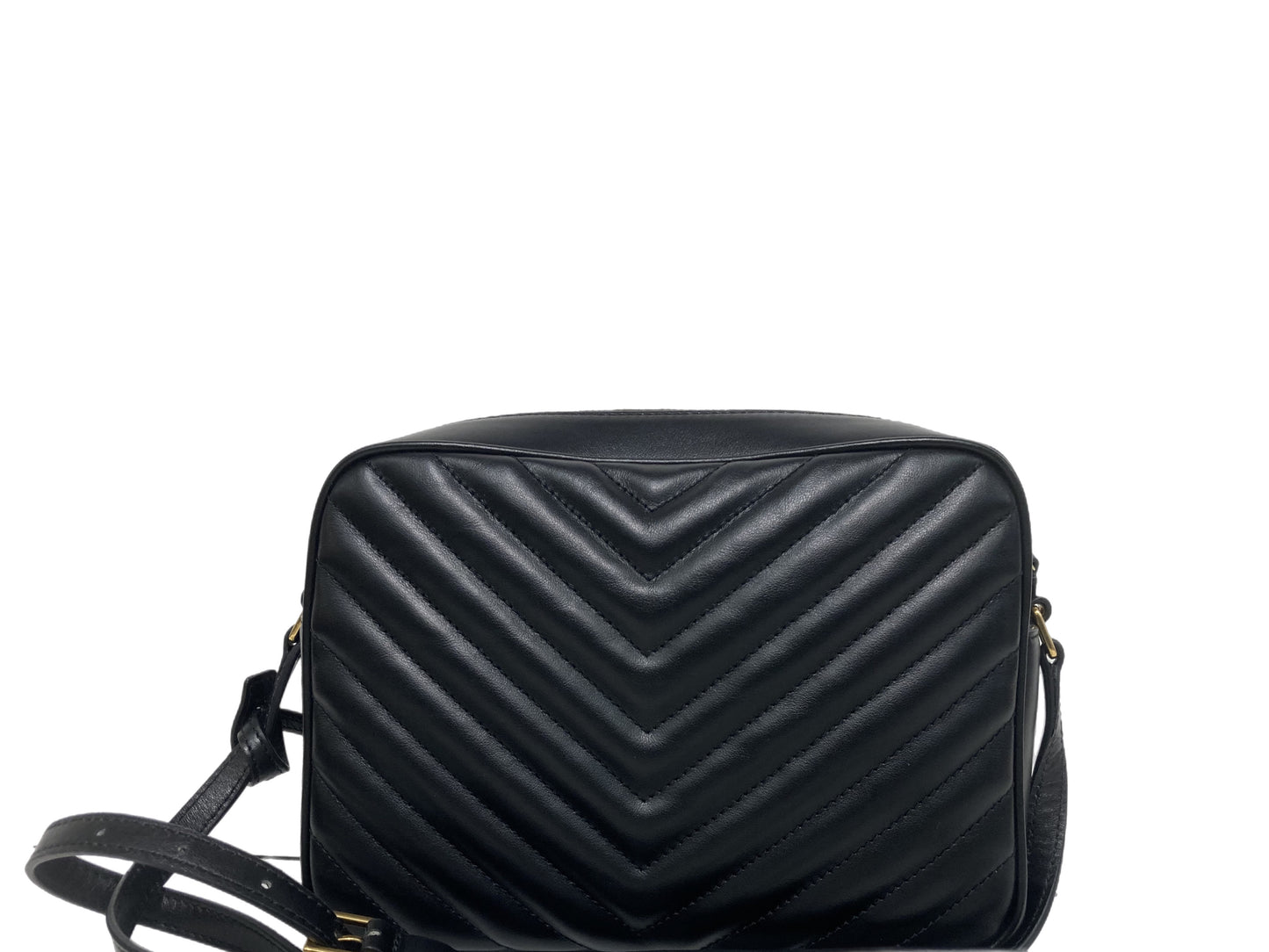 YVES SAINT LAURENT Leather Lou Crossbody Bag Black