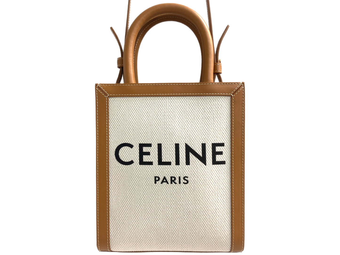 CELINE Mini Vertical Cabas Crossbody Natural