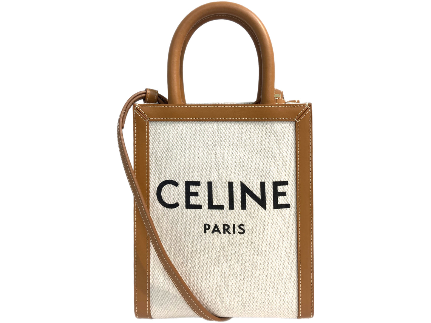 CELINE Mini Vertical Cabas Crossbody Natural